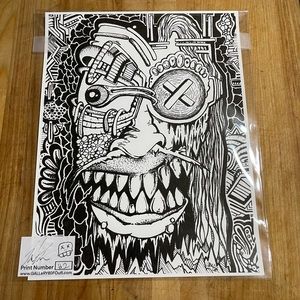 Signed artist print limited numbers 11”x8.5” in clear sleeve mint condition.